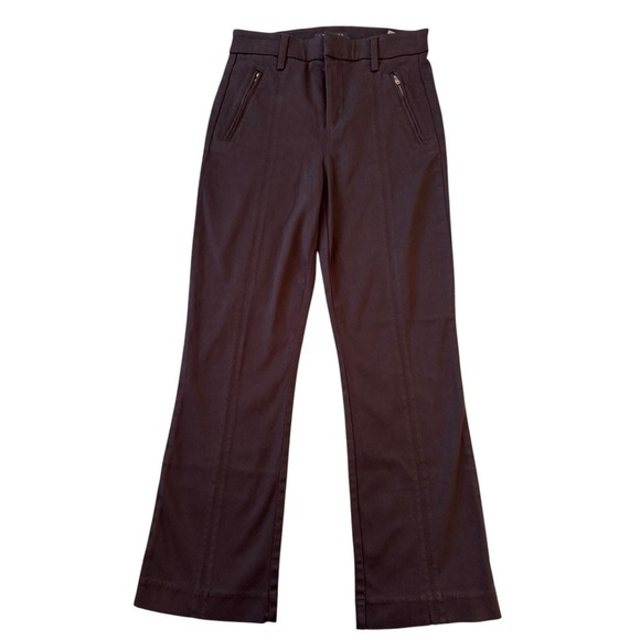 Level 99 Anthropologie Daphnie Crop Kick Flare Pants Women's 26 Black - Picture 1 of 4